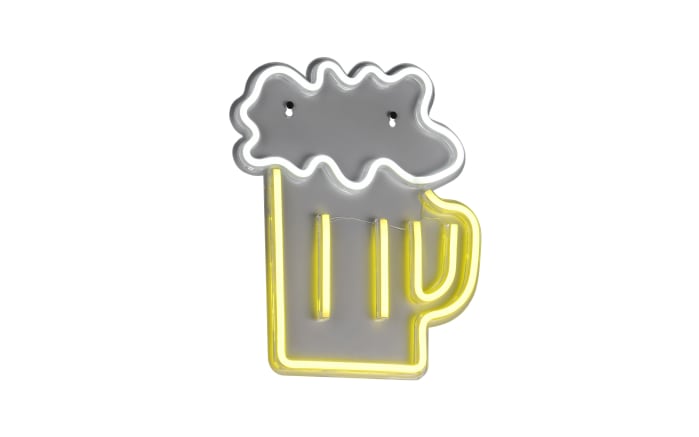 Wandleuchte Beer, gelb/weiß-01