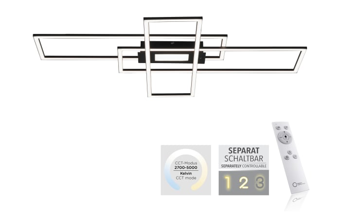 LED-Deckenleuchte Asmin, schwarz, 99 cm-08