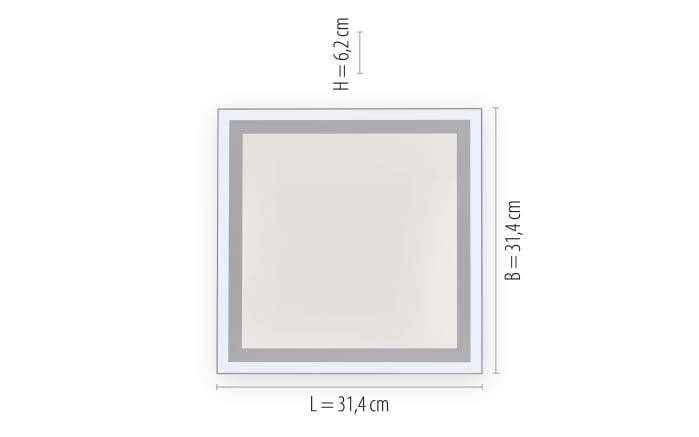 LED-Deckenleuchte Edging, weiß, 31 cm-04