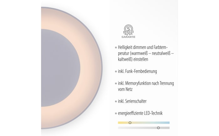 LED-Deckenleuchte Anika, weiß, 70 cm-06