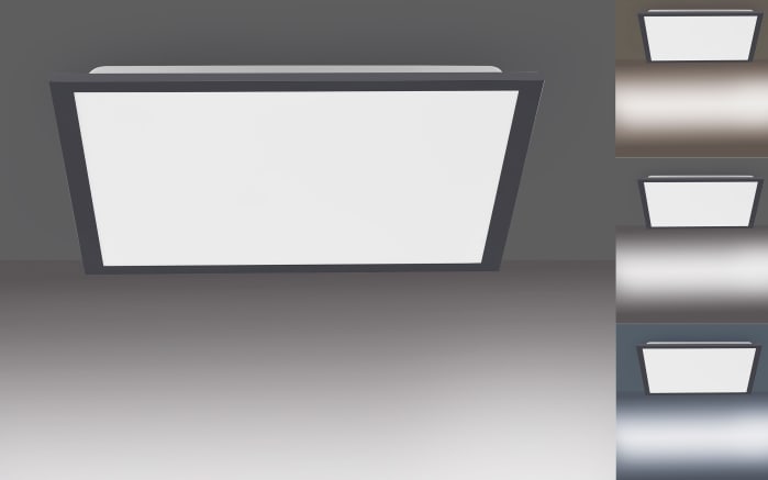 LED-Deckenleuchte Flat, schwarz, 45,5 cm-02