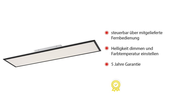 LED-Deckenleuchte FLAT, schwarz, 119,5 cm-06