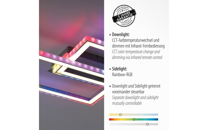 LED-Deckenleuchte Felix60, stahlfarbig, 121 cm-06