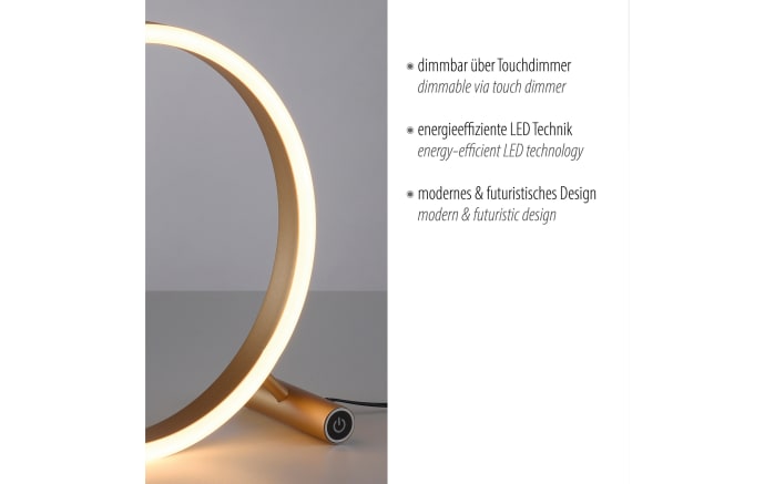 LED-Tischleuchte Ritus, messing matt, 30 cm-06