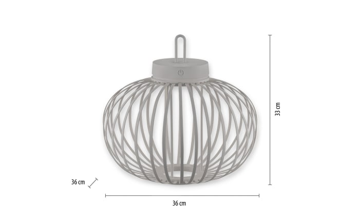 LED-Akkupendelleuchte Akuba, greige, 36 cm, inkl. Memoryfunktion-03