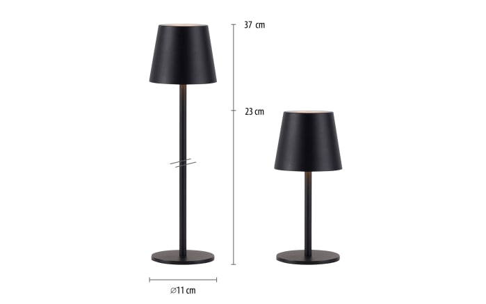 LED-Akku Tischleuchte Boteria, schwarz, inkl. Flaschenverschluss-02