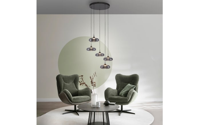 LED-Pendelleuchte Posh, grau, 5-flammig-09