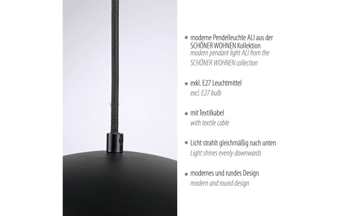 Pendelleuchte Ali, schwarz-06