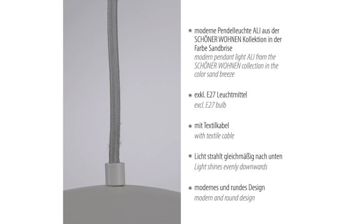 Pendelleuchte Ali, sand-06