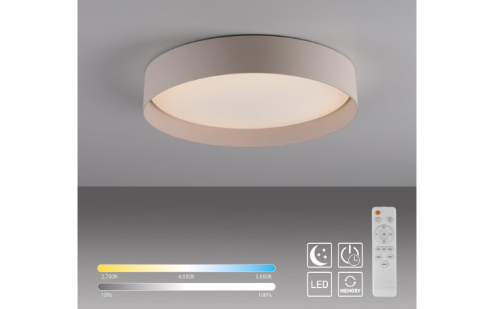 LED-Deckenleuchte Tavoli, sand, inkl. Fernbedienung -06