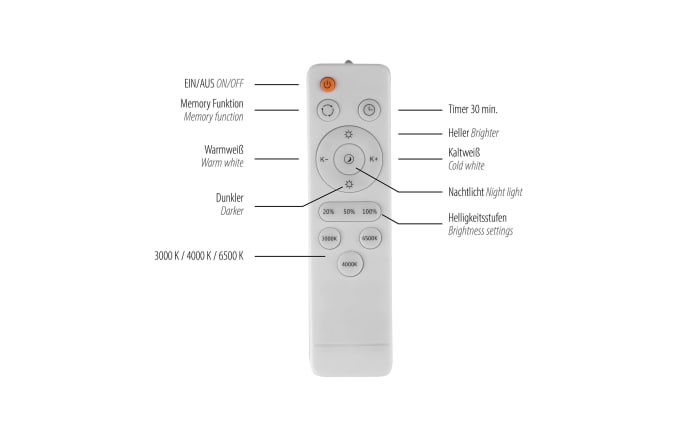 LED-Deckenleuchte Tavoli, sand, inkl. Fernbedienung -08