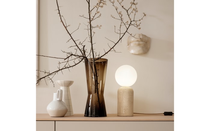 Tischleuchte Traventa, Travertin-Nachbildung-07