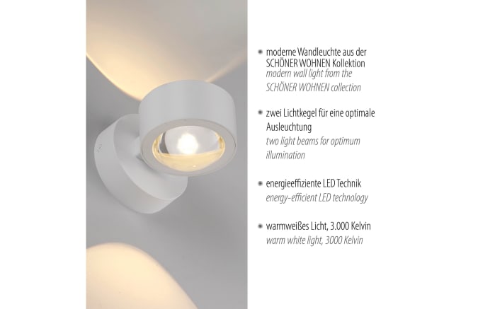 Wandleuchte Chia, weiß-07