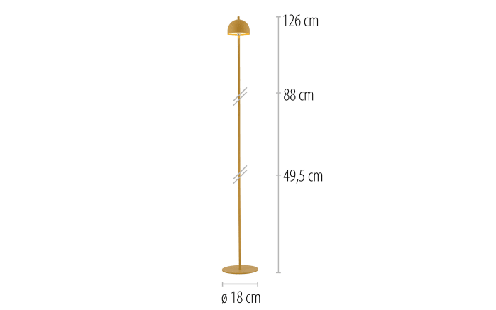 AKKU-Stehleuchte Bellis, gelb-03