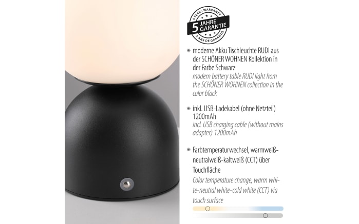 LED-Akkutischleuchte Rudi Schöner Wohnen, schwarz, inkl. CCT Funktion-03