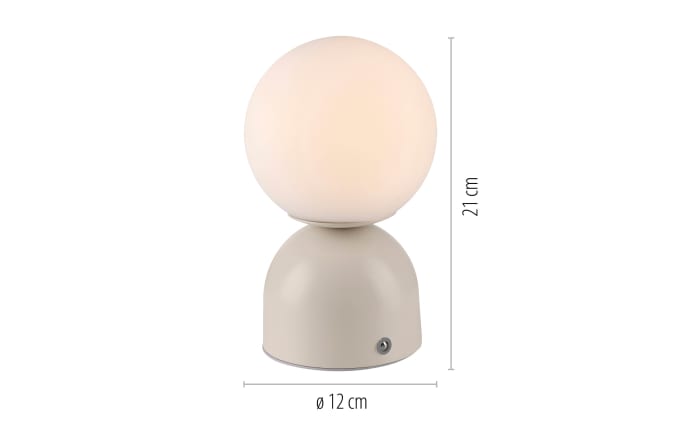 LED-Akkutischleuchte Rudi, sandfarbig, inkl. CCT Funktion-02