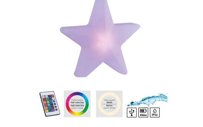 Akku-Tischleuchte Star, weiß, 55 cm, inkl. RGBW Farbwechsler-02