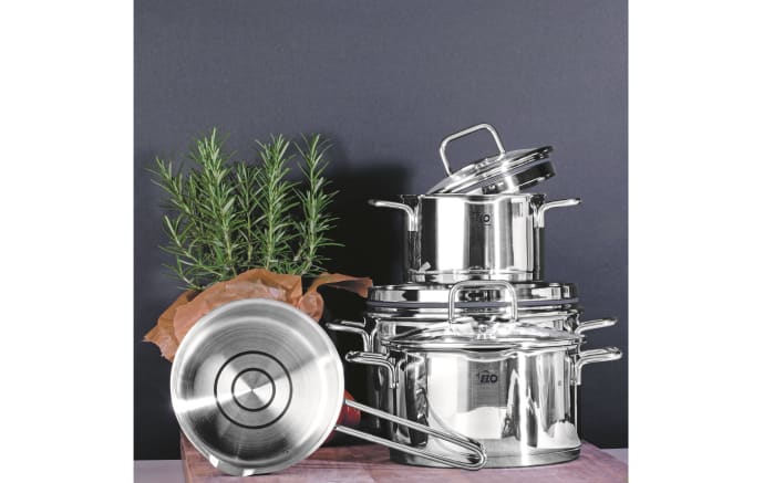 Topfset Smart Steam aus Edelstahl in silber, 5-teilig-02