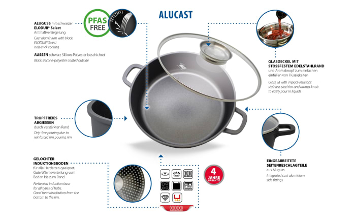 Servierpfanne Alucast, 28 cm-07