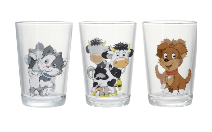 Becher-Set, Hoftiere Motiv, 3-teilig-01