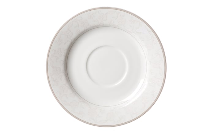 Kaffeeuntertasse Isabella, weiß, 16 cm