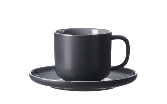 Obere Kaffeetasse Jasper, schwarz/grau, 240 ml-02