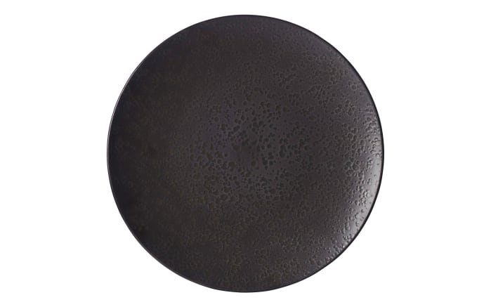 Teller Kitwe, Steingut, schwarz, 28 cm-01