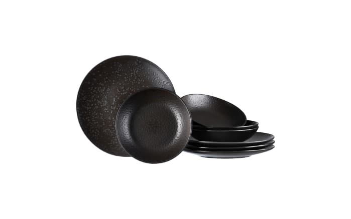 Tafelservice Kitwe, Keramik, schwarz, 8 teilig-01