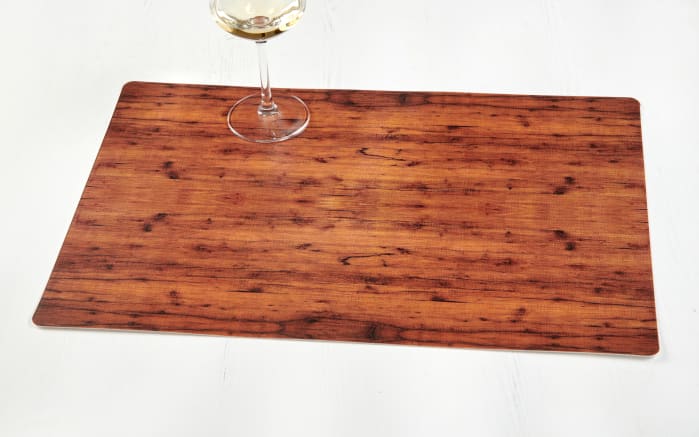 Platzmatte Teak, Kunststoff, braun-02