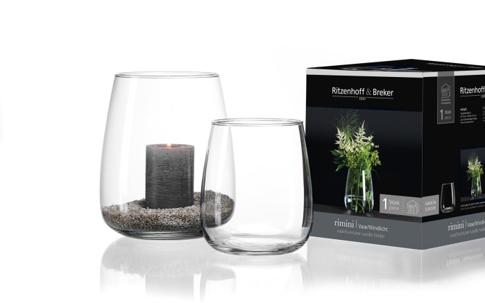 Vase Rimini, klar, 15 cm -02