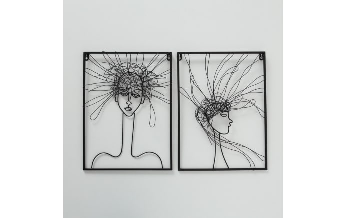 Wandobjekt Hairy, schwarz, 30 x 40 cm-04