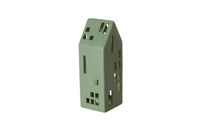 Dekoaufsteller Haus Hyyga, grün, 21 cm-01
