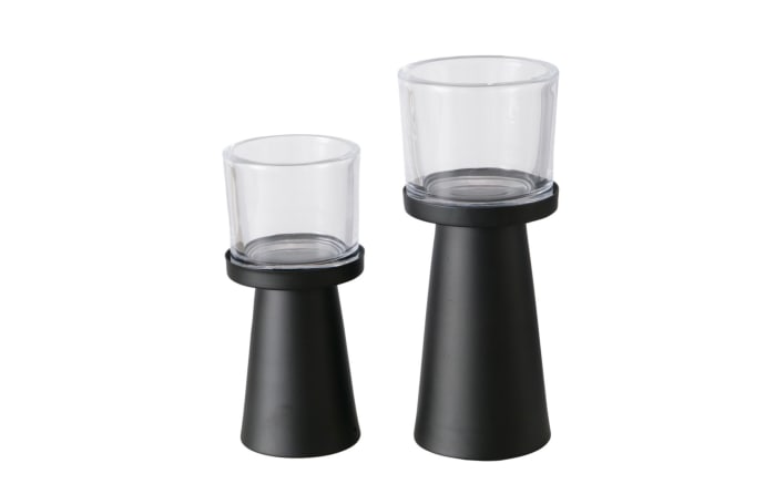 Windlichtset Pius, schwarz, 2-teilig-01