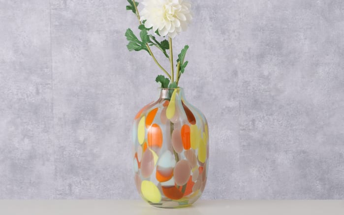 Vase Glee, Glas bunt lackiert, 18 cm-02
