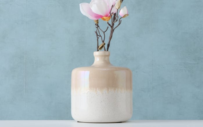 Vase Karmina, beige/weiß, 20 cm-02