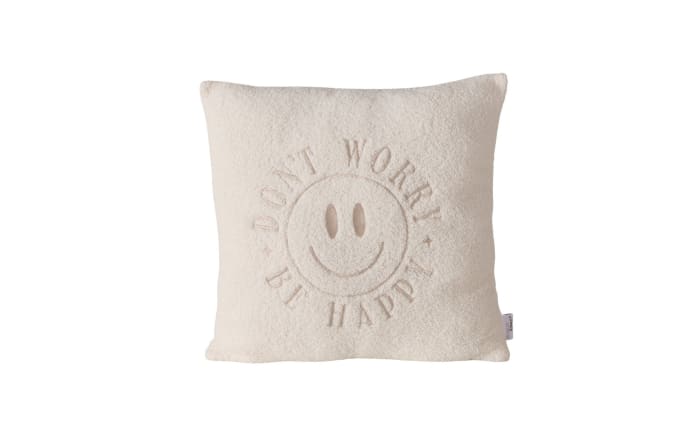 Kissen Smile, weiß, 45 x 45 cm-01