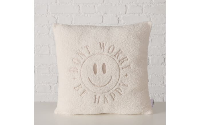 Kissen Smile, weiß, 45 x 45 cm-02