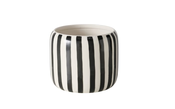Übertopfset Linea, schwarz/weiß, 2-teilig-03