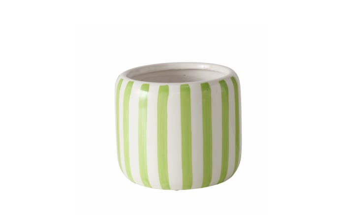 Übertopfset Linea, grün/weiß, 2-teilig-03