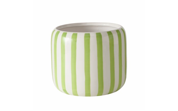 Übertopfset Linea, grün/weiß, 2-teilig-02