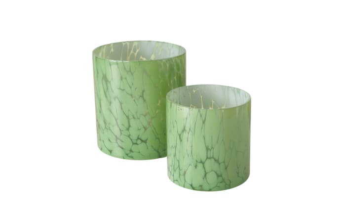 Windlichtset Flayn, grün, 2-teilig-01