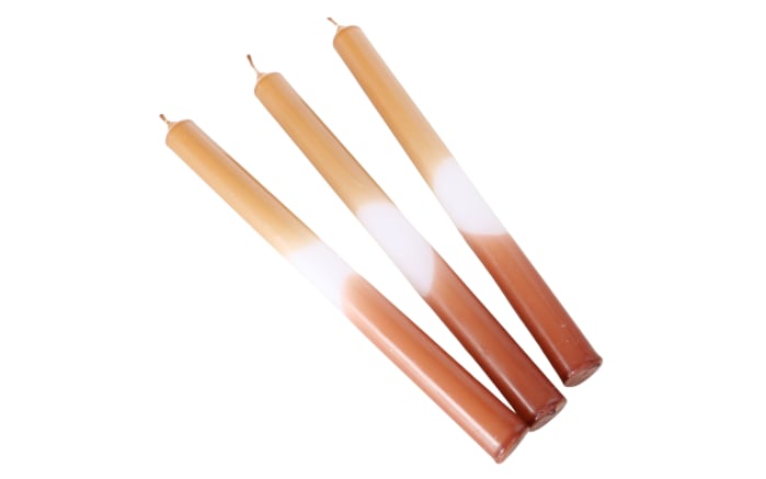 Stabkerzen-3er Set Duo, rot/weiß, 25,5 cm-01