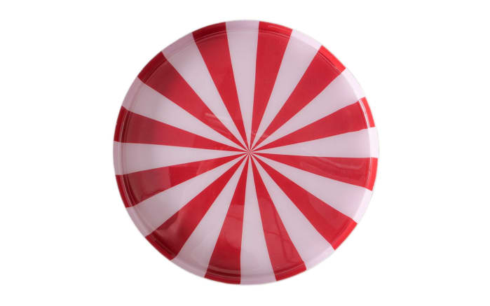 Kerzenteller Claire, rot/weiß, 20,5 cm-04