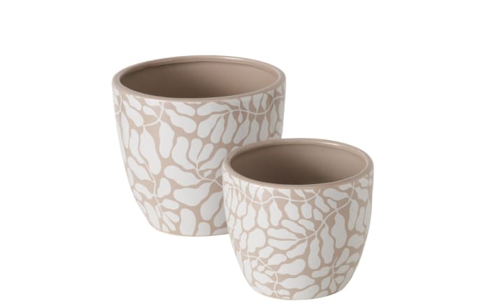 Übertopfset Tysko, beige/weiß, 2-teilig-01
