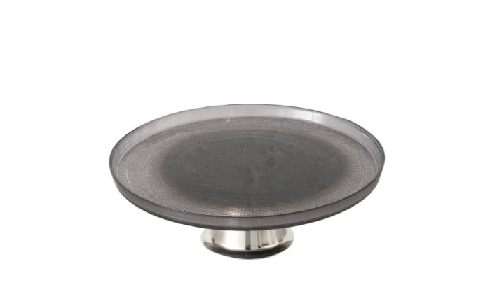Tortenplatte Kalis, schwarz/silber, 28 cm
