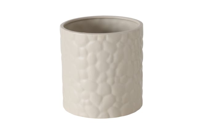 Übertopf Steingut, braun, 15,8 cm
