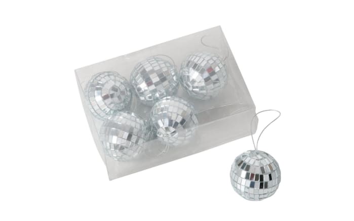 Dekoanhänger Disco, silber, 6-teilg-02