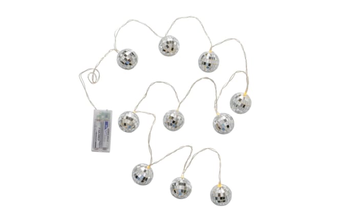 Lichterkette Disco, silber, 48 cm