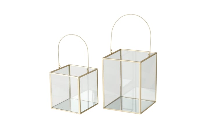Windlicht-Set Malta, transparent/gold, 2-teilig-01