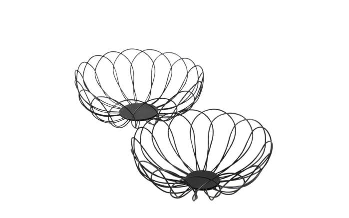 Korbset Floria, schwarz, 2-teilig-01
